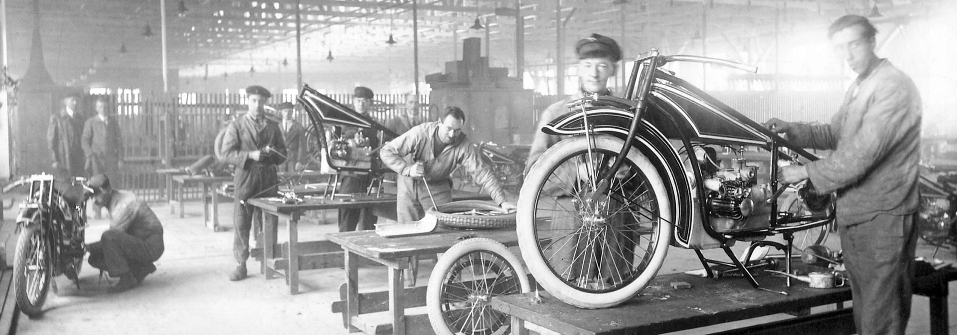 Historic motorcycle production.