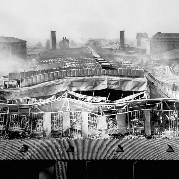BMW plant totally destroyed during the war.