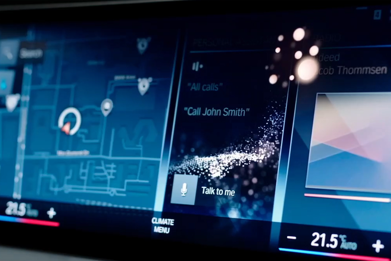 Close up of a modern BMW in-car display.