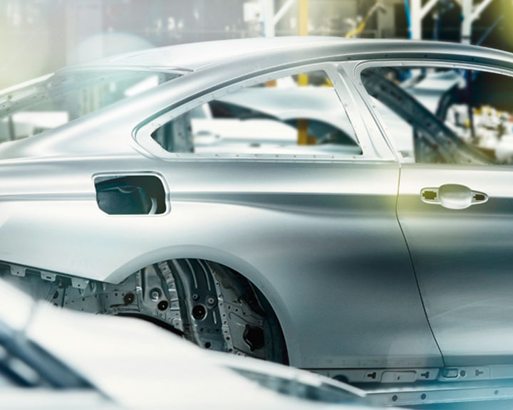 A carbody on the production line in a BMW Group Plant.