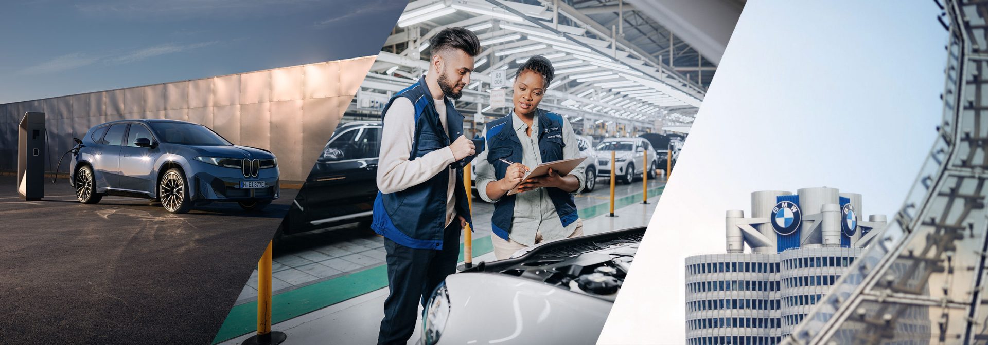 The BMW factory in Munich, Germany, showcases the architecture and operations of the automobile manufacturer.