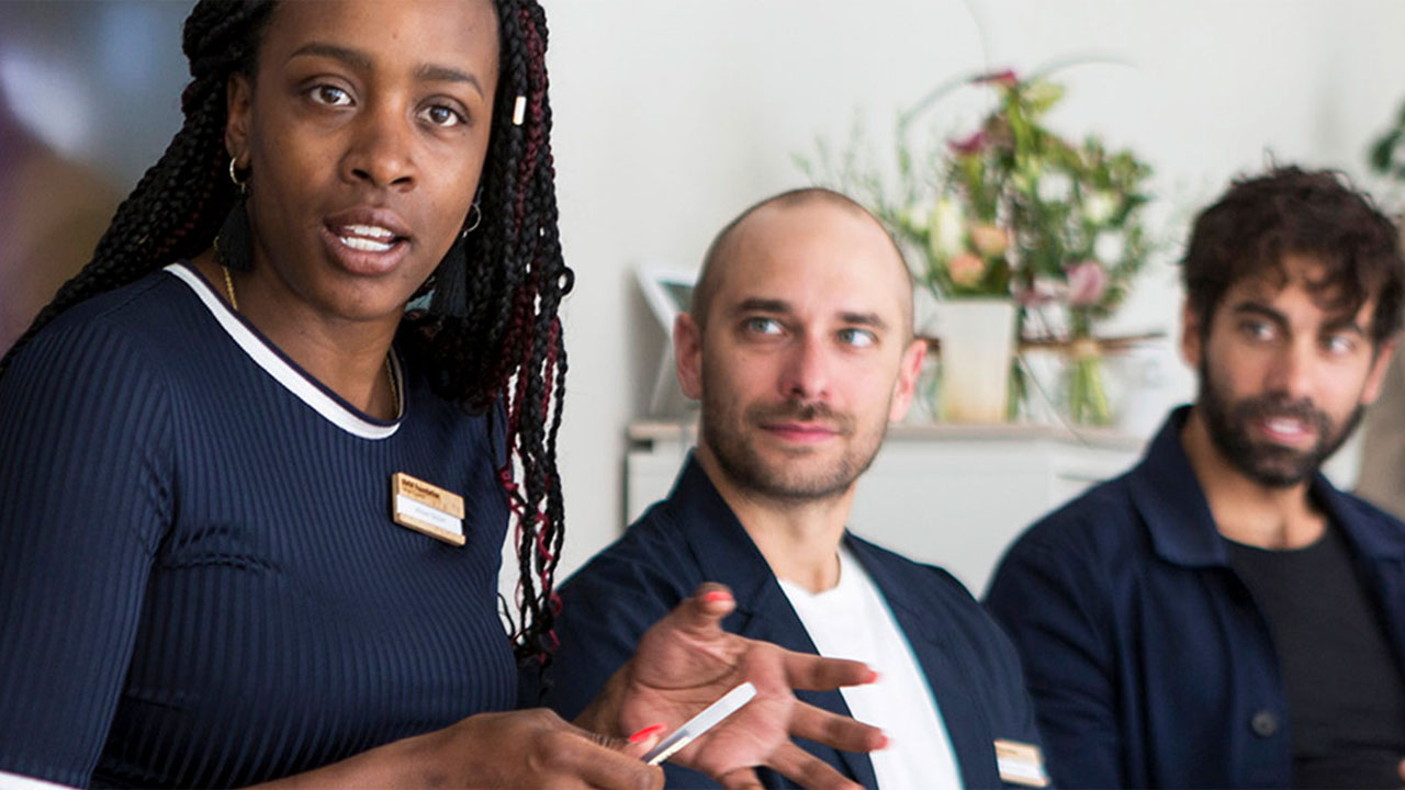 Young people at a lecture
