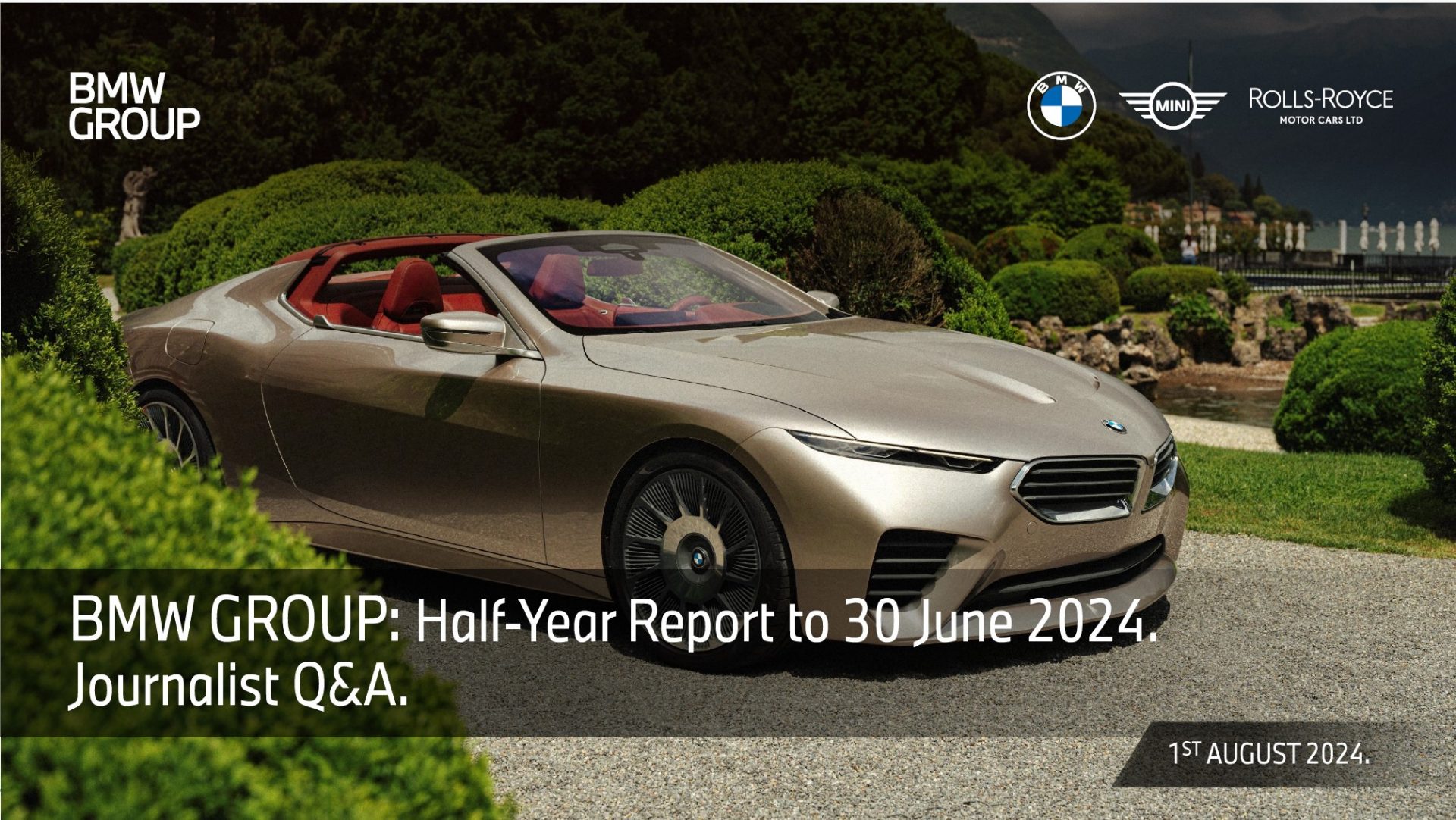 BMW Group Half-Year Report to 30 June 2024. Journalist Q&A.