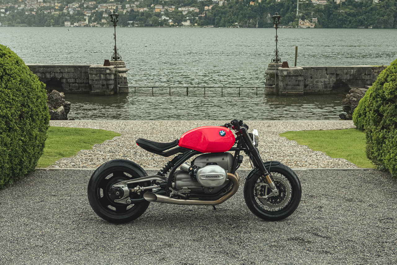 BMW R 20 im Garten der Villa d'Este