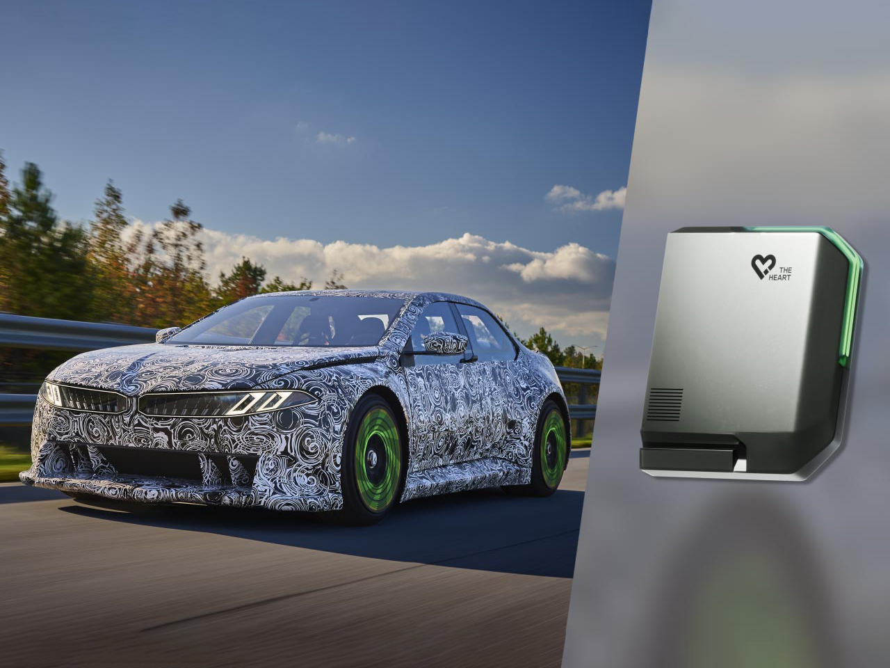 Heart of Joy, das zentrale Steuergerät für die Antriebs- und Fahrdynamikregelung und ein BMW der Neuen Klasse.