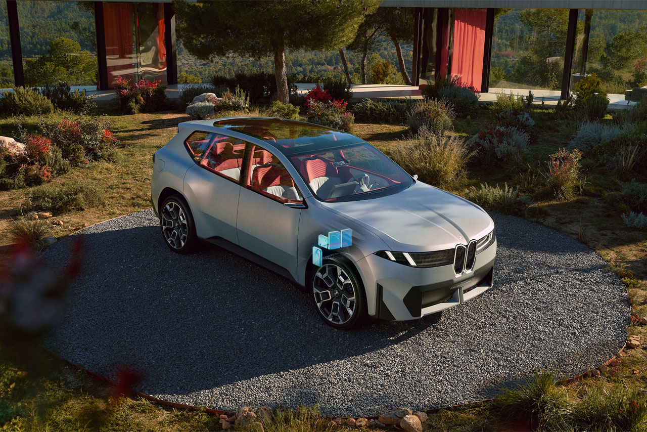 BMW Neue Klasse Konzeptfahrzeug, ein elektrisches Auto mit modernem Design und fortschrittlicher Technologie für nachhaltige Mobilität.