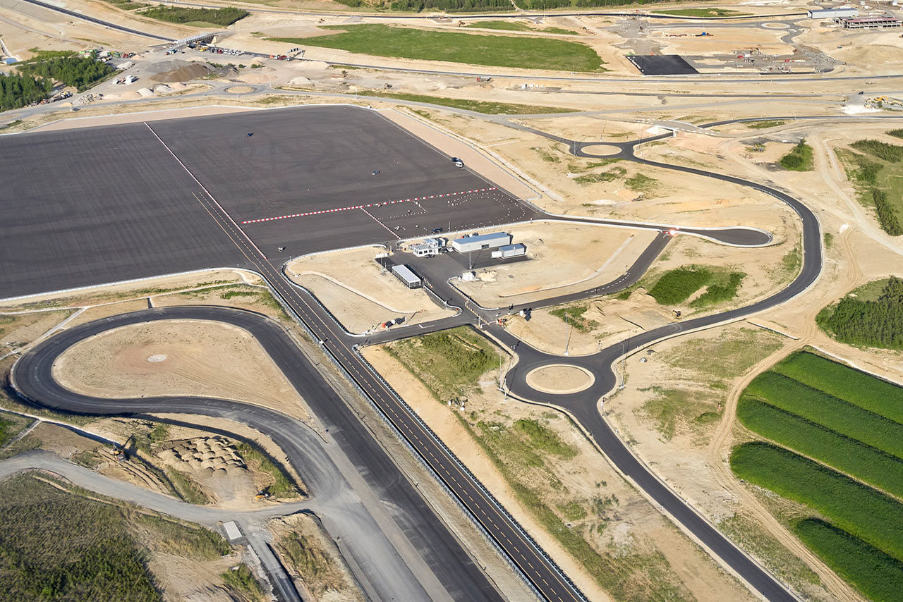 BMW test driving area