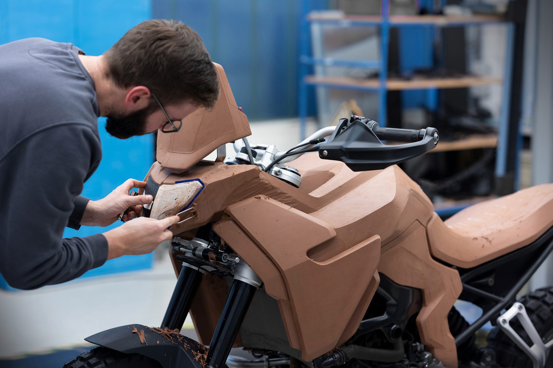 Someone is working on a new motorcycle model