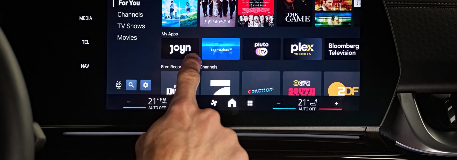Finger on Touchscreen