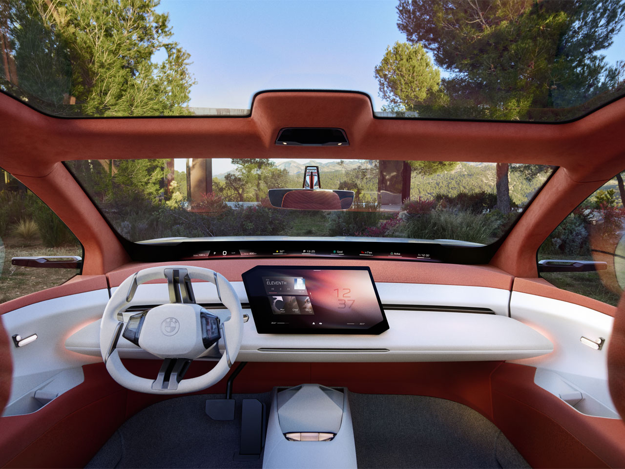 Interior of a modern BMW iX