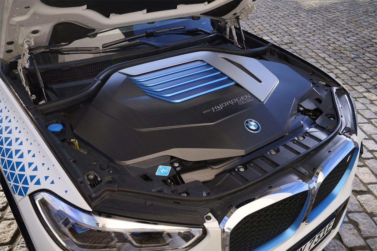 The engine in a hydrogen vehicle.