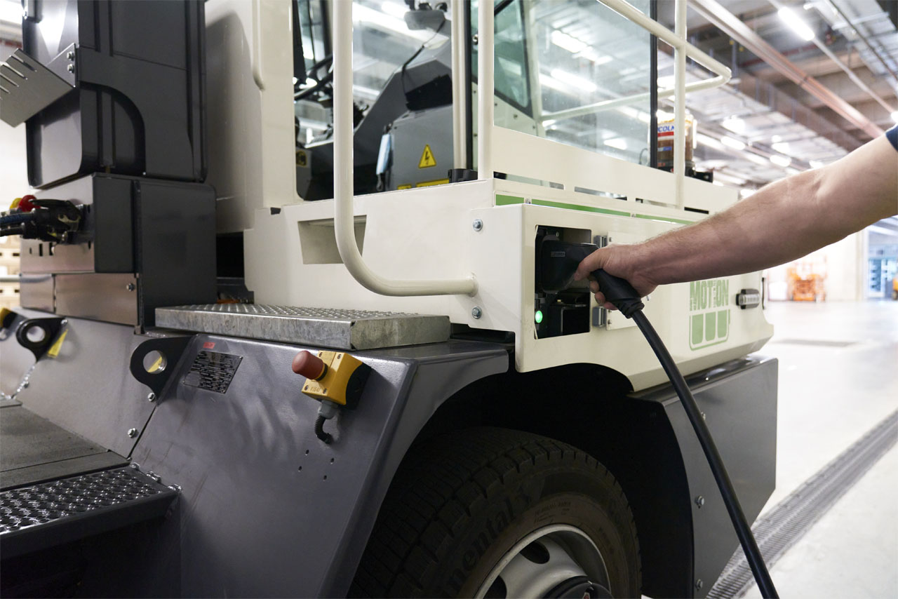 Charging a smaller-scale electric transport.