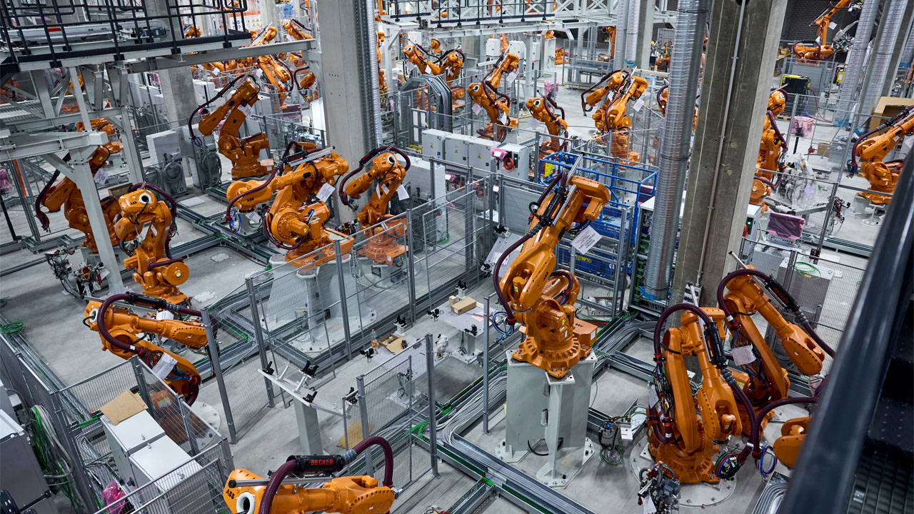System installation in the new bodyshop at BMW Group Plant Munich.